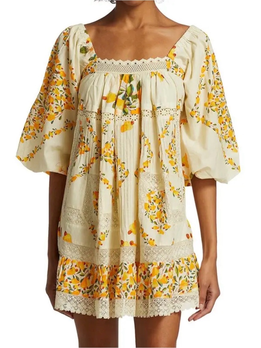 FARM RIO Cashew Puff Sleeve Dress